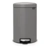 Poubelle à pédale New Icon 12 litres, Mineral concrete grey