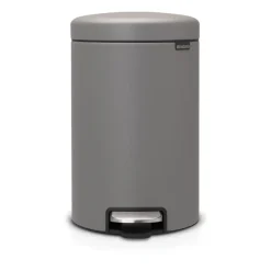 Poubelle à pédale New Icon 12 litres, Mineral concrete grey