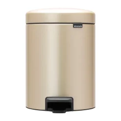 Poubelle à pédale New Icon 5 litres, Metallic Gold