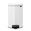 Poubelle à pédale New Icon 12 litres, blanc