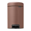 Poubelle à pédale New Icon 3 litres, Satin Taupe