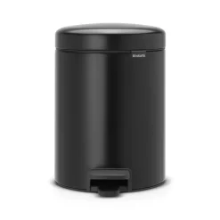 Poubelle à pédale New Icon 5 litres, matt black (noir)
