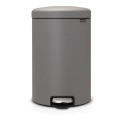 Poubelle à pédale New Icon 20 litres, Mineral concrete grey