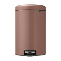 Poubelle à pédale New Icon 20 litres, Satin Taupe