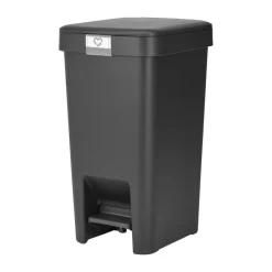 Poubelle à pédale StepUp 10 L, Gris foncé