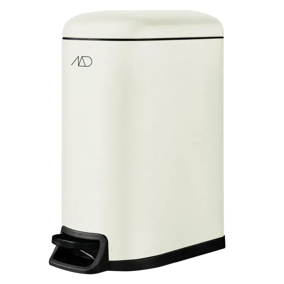 Poubelle à pédale Walther 10 liter, Off White
