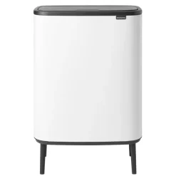 Poubelle Bo touch high 60 L, Blanc