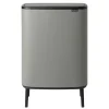 Poubelle Bo touch high 60 L, Mineral concrete grey