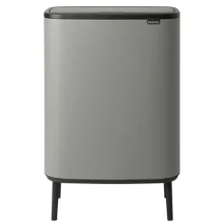 Poubelle Bo touch high 60 L, Mineral concrete grey
