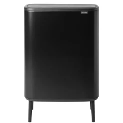 Poubelle Bo touch high 60 L, Noir mat