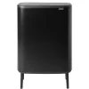 Poubelle Bo touch high 2x30 L, Noir mat