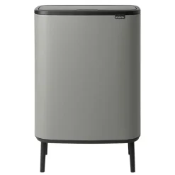 Poubelle Bo touch high 2x30 L, Mineral concrete grey