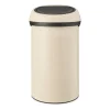 Poubelle ronde Touch Bin 60 litres, Soft Beige