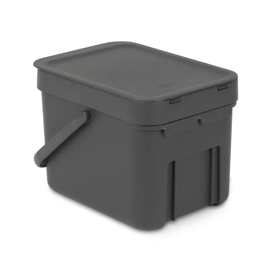 Poubelle Sort & Go 6 litres, gris