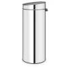 Poubelle Touch Bin 30 L, acier brillant