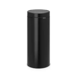 Poubelle Touch Bin 30 L, noir mat