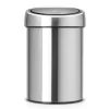 Poubelle Touch Bin murale 3 L, acier mat