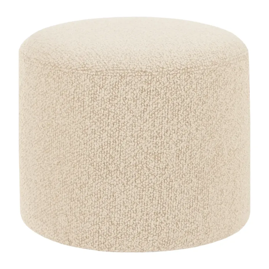 Pouf Bon Ø50x41 cm, Eggshell