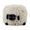 Pouf en laine Dolly 50x45 cm, Blanc