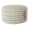 Pouf Grid Ø65 cm, Off white