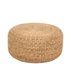 Pouf Lily Ø59 cm, natural, jacinthe d’eau, rond