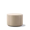 Pouf Mono, Grand Linen beige-Ø55 cm