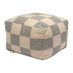Pouf Square 50x50 cm, Gris-naturel