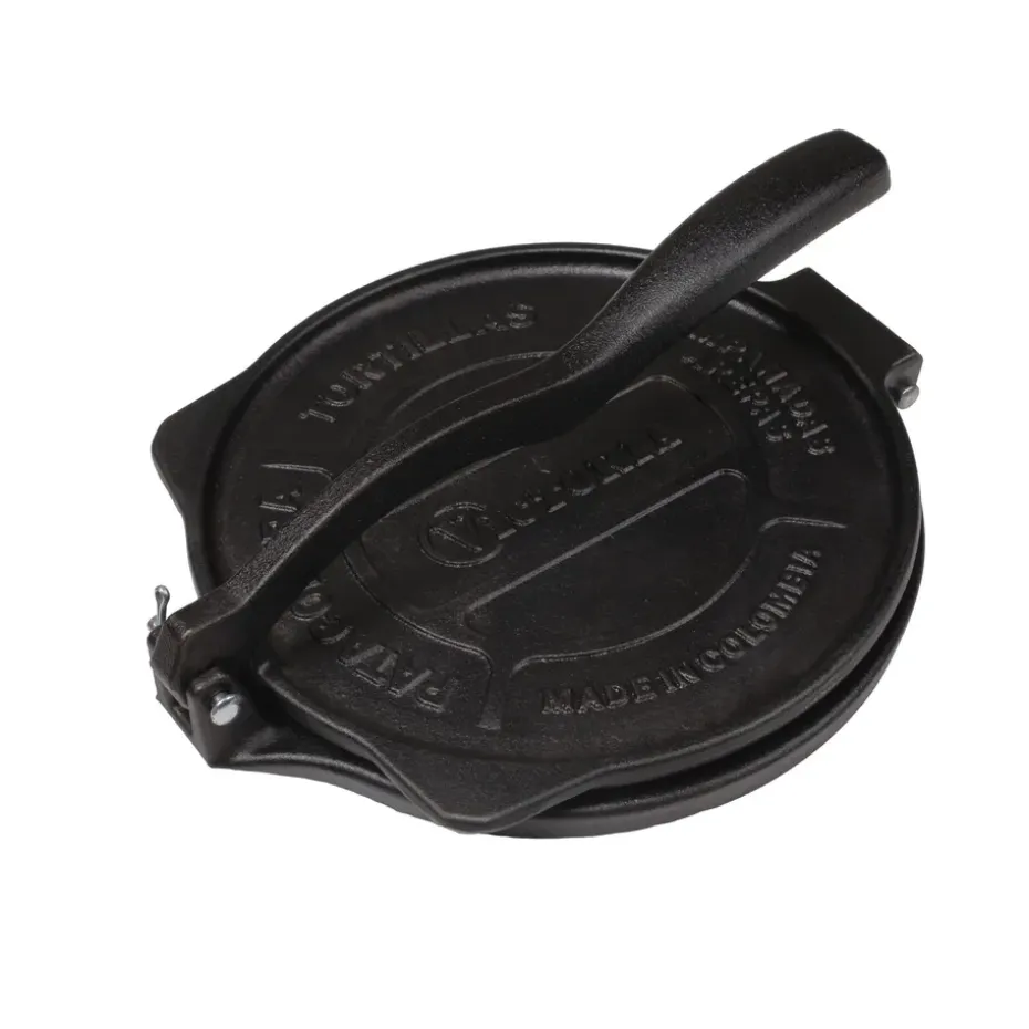 Presse à tortilla Heavy Duty en fonte Ø20 cm, Noir
