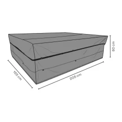 Protection de meuble Brafab ensemble salle à manger, Noir 205x155 cm