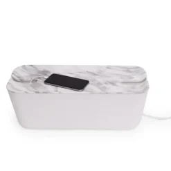 Range câbles Cable Organiser Hideaway XL, couvercle en marbre