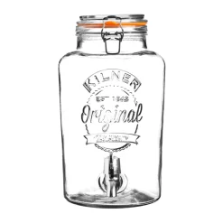 Récipient en verre avec robinet Kilner 5 l, Transparent