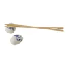 Repose-baguettes Mumin Haru, lot de 2, Bleu-blanc