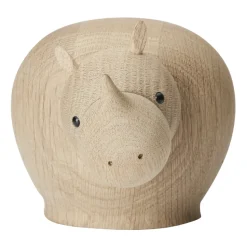 Rhinocéros en bois Rina, Medium
