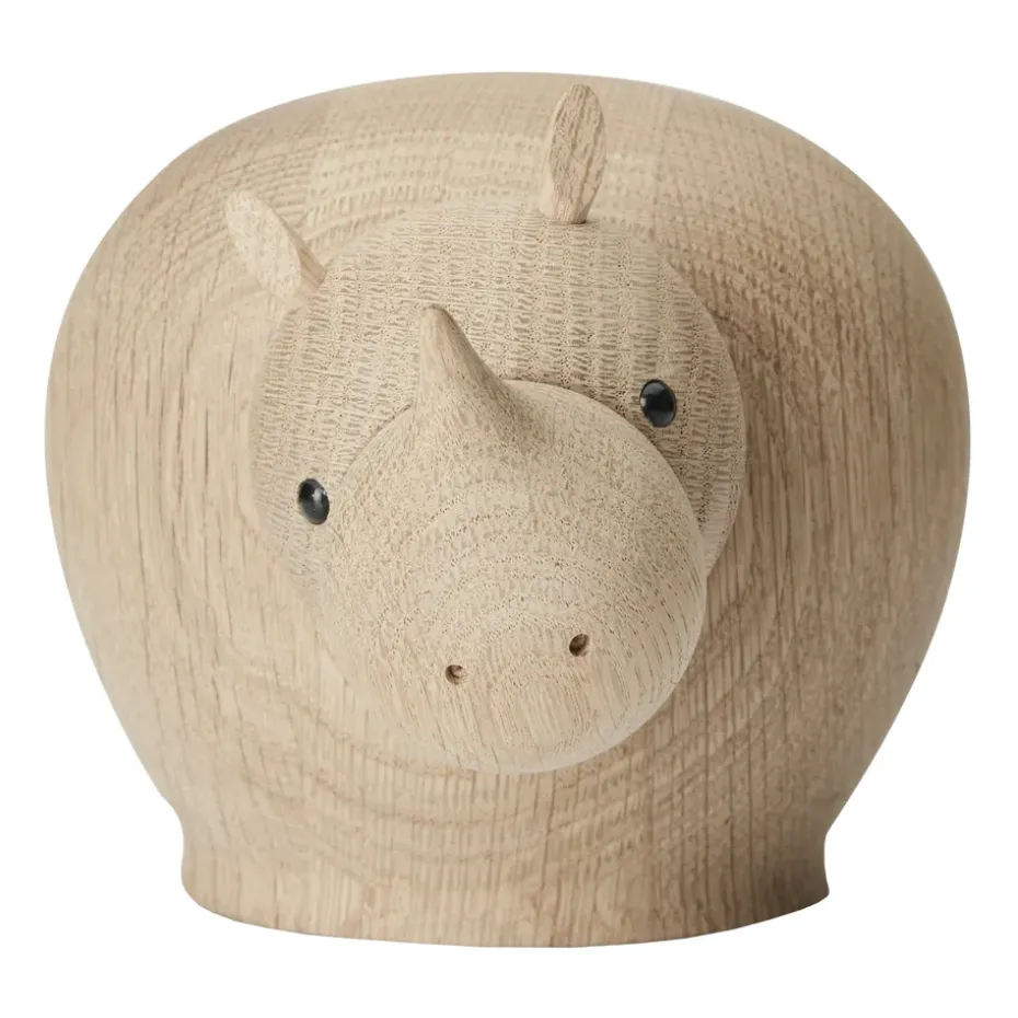 Rhinocéros en bois Rina, Medium