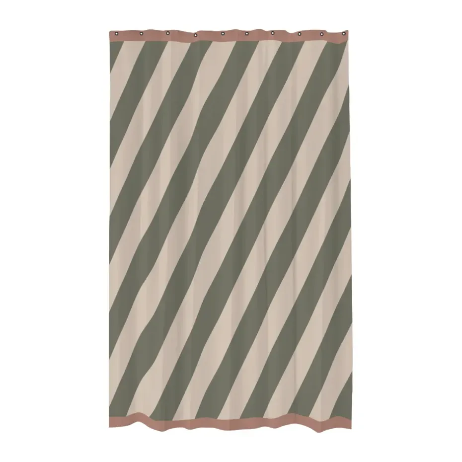 Rideau de douche Diagonal 150x200 cm, Dark olive
