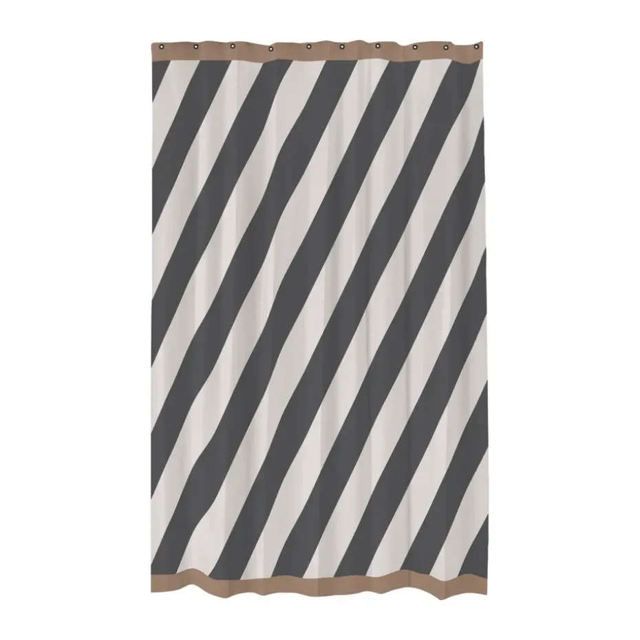 Rideau de douche Diagonal 150x200 cm, Gris foncé