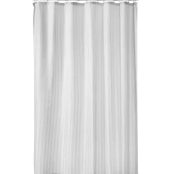 Rideau de douche Jacquard blanc, 180x200 cm
