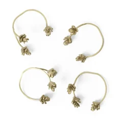 Rond de serviette Forest, lot de 4, Brass