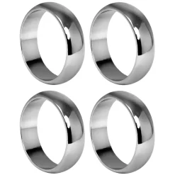 Rond de serviette Monaco Ø4 cm 4-pack, Argent