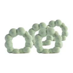 Rond de serviette Porto lot de 4, Vert menthe