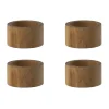 Ronds de serviette Hollow Ø5 cm 4 pièces, Acacia