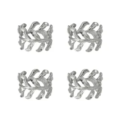 Ronds de serviette Vine 4 pièces Ø4,7 cm, Alliage de zinc