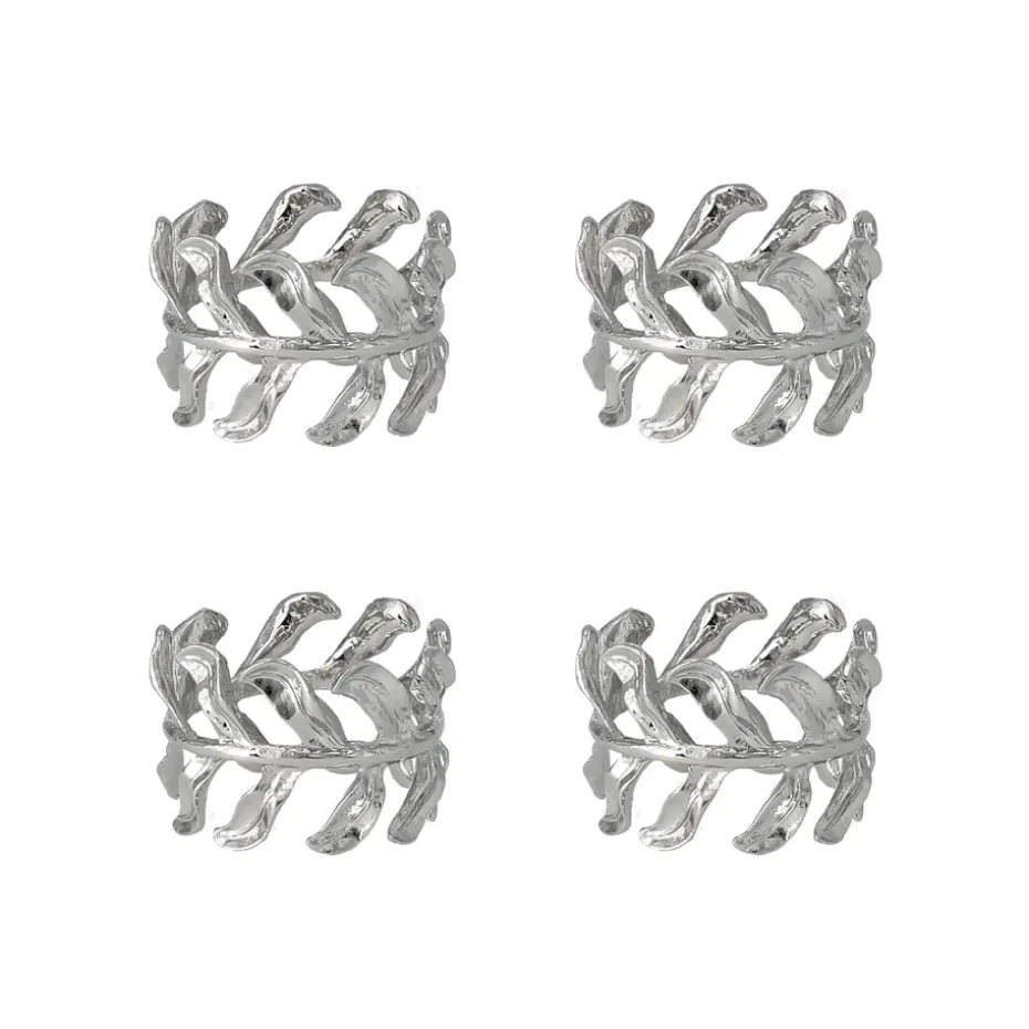 Ronds de serviette Vine 4 pièces Ø4,7 cm, Alliage de zinc