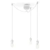 Rosace de plafond avec trois cordons Cannonball, Blanc