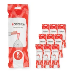 Sac poubelle Brabantia PerfectFit 200 sacs, Modèle b, 5 l