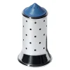 Salière Alessi, bleu-acier inoxydable