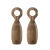 Salière et poivrière Bloomingville bois, 21 cm