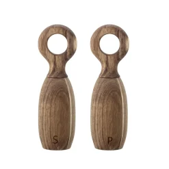 Salière et poivrière Bloomingville bois, 21 cm