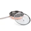 Sauteuse en cuivre martelée avec couvercle Mjölner, Modèle Y2