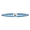 Sculpture en verre BV Drifter, Bleu